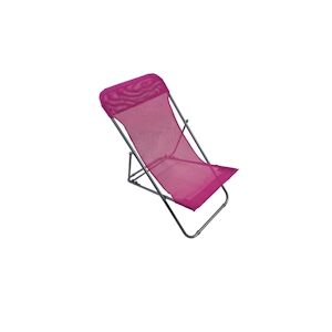 Garden Friend Chaise longue de plage structure en acier housse en textilène dimensions h70x72x45 cm Purple