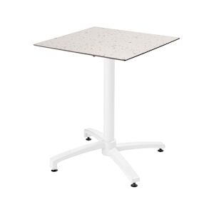 Oviala Business Table de terrasse 60 x 60 cm inclinable stratifié terrazzo moucheté