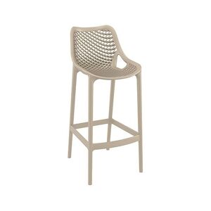 Tabouret de terrasse en polypropylène empilable coloris taupe Euro Mobilier CHR