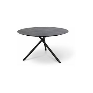 PARIS Garden Table de jardin ronde en aluminium gris anthracite - PILAT