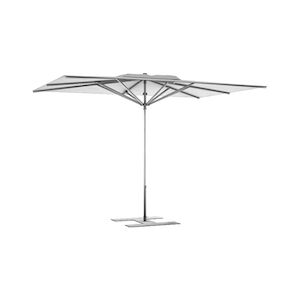 Assalit-Jean Parasol de terrasse Prémium Blanc 300 x 300 Armature Gris