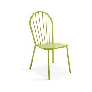 Oviala Business Chaise bistrot de jardin en métal vert - Oviala