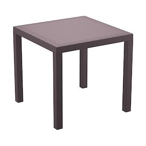 Resol GARBAR INDIAN Table Carrée Intérieure, Extérieure 80x80 Chocolat