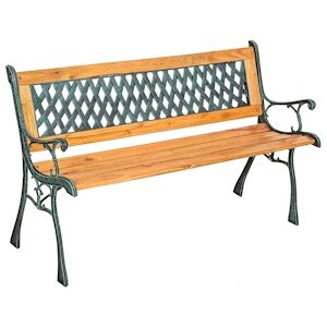 tectake Banc de jardin TAMARA 2 places 128 x 51 x 73 cm - marron -401423 - Publicité