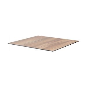 Oviala Business Plateau de table stratifié 70x70 cm chene foncé - Oviala