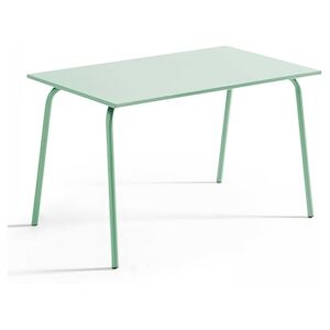 Oviala Business Table de terrasse en acier 120 x 70 cm vert sauge - Publicité