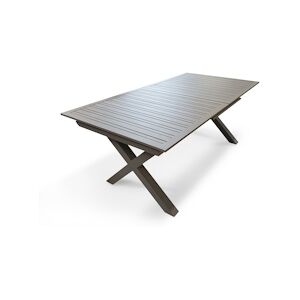 DCB GARDEN Table de jardin en aluminium quartz - FLORIDE