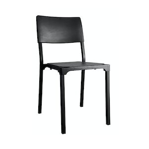InoLoisirs Chaise de terrasse Koursi aluminium et polypropylène noir