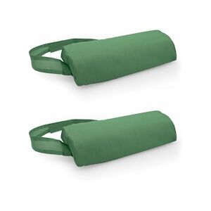 Oviala Business Lot de 2 repose-têtes pour bain de soleil textilène vert cactus