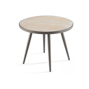 Oviala Business Table basse de jardin ronde plateau en céramique