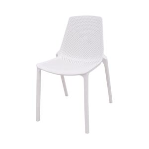 Metro Professional Chaise de terrasse PAM, polypropylène, 47 x 56 x 79 cm, empilable, blanche