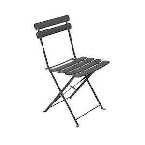 Metro Professional Chaise de terrasse pliante Trigo / Nomade, métal / acier, 42 x 48 x 81 cm, gris foncé