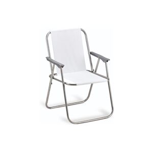 Garden Friend Relax Chaise structure en acier housse en PVC dimensions h76x47x53 cm Blanc