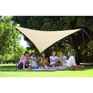 JARDILINE Pack voile d'ombrage triangulaire Camping Serenity 5m sable - JARDILINE - VK555 SABLE