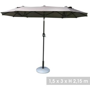 NOTRE SELECTION Parasol double 3x1,5xH2,17m gris anthracite - 153106