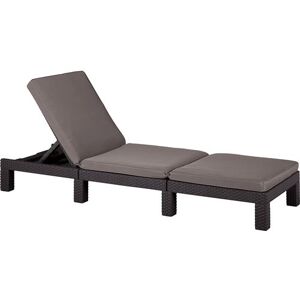 Chaise longue Daytona ALLIBERT Bain de Soleil dossier réglable brun Brun - Publicité