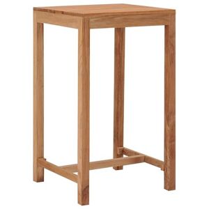 vidaXL Table de bar de jardin 60x60x105 cm bois de teck solide Bois - Publicité