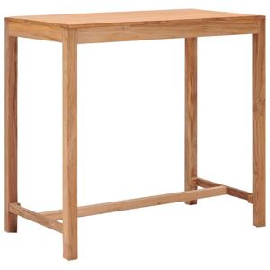 vidaXL Table de bar de jardin 110x60x105 cm bois de teck solide bois de teck - Publicité