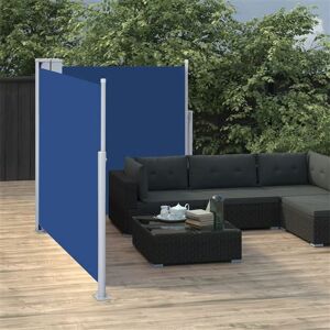 vidaXL Auvent latéral rétractable Bleu 100 x 600 cm - Publicité