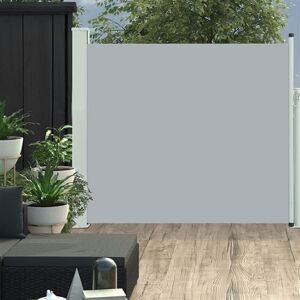 vidaXL Auvent latéral rétractable de patio 100x300 cm Gris - Publicité