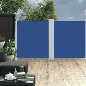 vidaXL Auvent latéral rétractable Bleu 140 x 600 cm - Publicité
