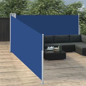 vidaXL Auvent latéral rétractable Bleu 100 x 1000 cm - Publicité