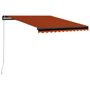 vidaXL Auvent manuel rétractable 350x250 cm Orange et marron - Publicité