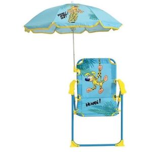 Non communiqué MARSUPILAMI Chaise pliante avec parasol +- chaise 53 x 39 x 39 cm, parasol o 65 cm pour enfant Multicolore - Publicité