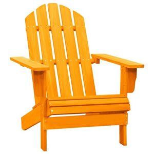 Non communiqué vidaXL Chaise de jardin Adirondack Bois de sapin massif Orange - Publicité