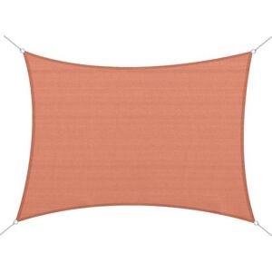 HOMCOM Voile d'ombrage rectangulaire 4 x 6 m toile solaire taud de soleil brique terracotta Rouge - Publicité