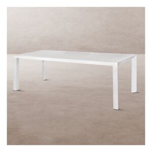 Tousmesmeubles Table de jardin de repas de jardin en Aluminium Blanc 240 cm - NIHOA