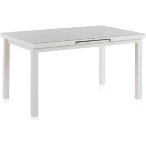 Tousmesmeubles Table de jardin de repas de jardin extensible 180/240 cm Aluminium Blanc - ARRIETA