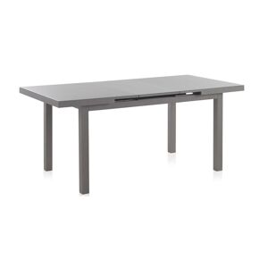 Tousmesmeubles Table de jardin de repas de jardin extensible 140/180 cm Aluminium Taupe - ARRIETA