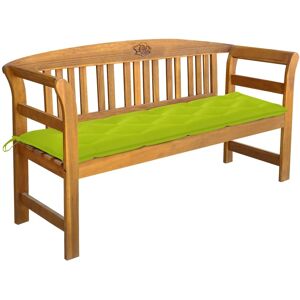 3064292 vidaXL Banc de jardin avec coussin 157 cm Bois d'acacia massif - Publicité