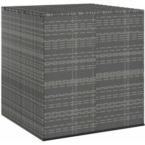 317228 vidaXL Boîte à coussins de jardin Résine tressée 100x97,5x104 cm Gris - Publicité