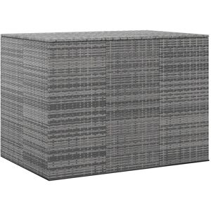 317231 vidaXL Boîte à coussins de jardin Résine tressée 145x100x103 cm Gris - Publicité