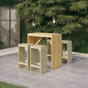 3096634 vidaXL Meubles de bar de jardin 5 pcs Bois de pin imprégné - Publicité