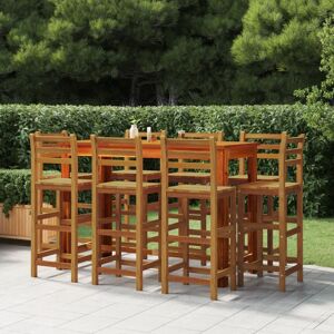 3116025 vidaXL Ensemble de bar de jardin 9 pcs Bois d'acacia solide - Publicité