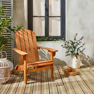 sweeek Fauteuil de jardin en bois - Adirondack Salamanca- Eucalyptus . chaise de terrasse retro. siège de plage - Bois - Publicité