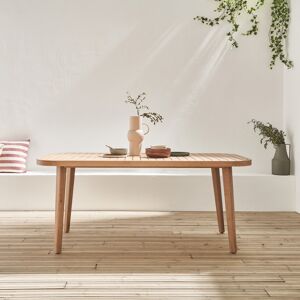 sweeek Table de jardin en bois d'eucalyptus . 6 places interieur / exterieur - Bois clair