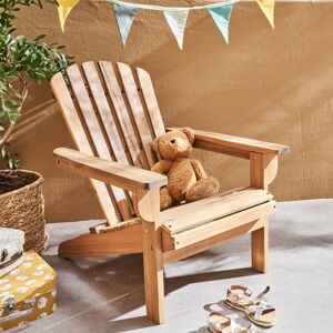 sweeek Fauteuil en bois d'acacia Adirondack pour enfant. salon de jardin enfant couleur teck clair - Teck