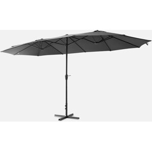 sweeek Parasol ovale taille XL (452 x 266 x 244.5cm) coloris anthracite a ouverture manuelle manivelle - Anthracite