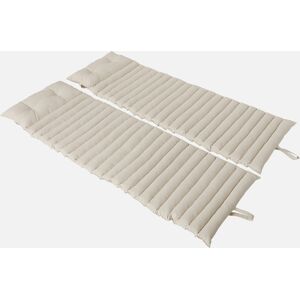 sweeek Lot de 2 matelas pour bain de soleil 185x60cm beige. matelas de plage - Beige