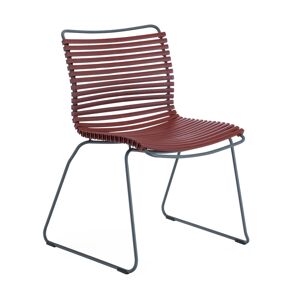 Chaise en métal et plastique rouge Paprika CLICK - Houe