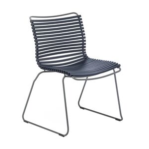 Chaise en métal et plastique bleu foncé CLICK - Houe