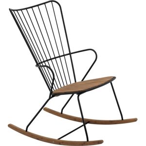 Chaise berçante en métal noir PAON - Houe