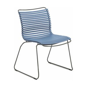 Chaise en métal et plastique bleu pigeon CLICK - Houe