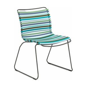 Chaise en métal et plastique bleu et vert multicolore CLICK - Houe