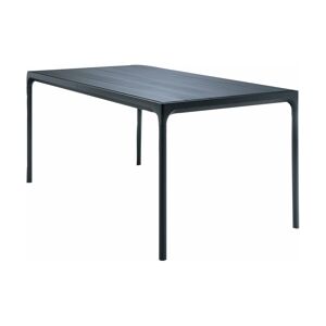 Table rectangulaire 160x90 cm en métal noir FOUR - Houe