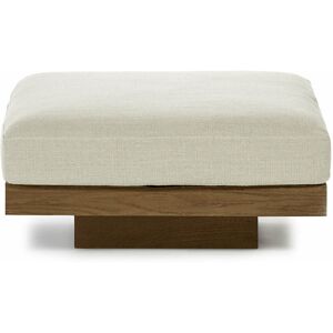 Serax Ottoman en bois couleur cognac et aluminium avec coussin beige 96 x 110 x 43 cm Rudol - Publicité